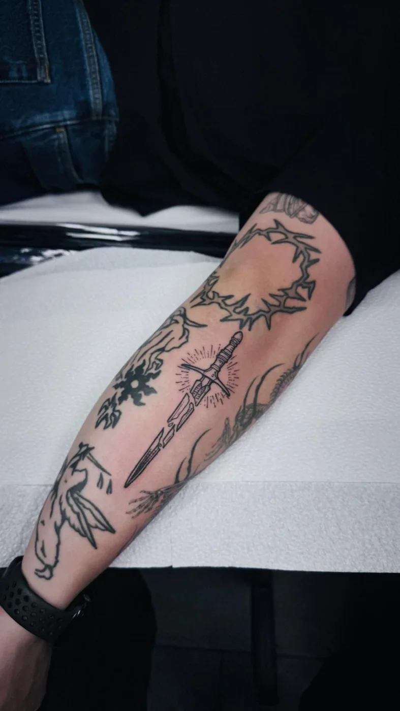 Tattoo and piercing work by Boys Don't Cry Camden studio