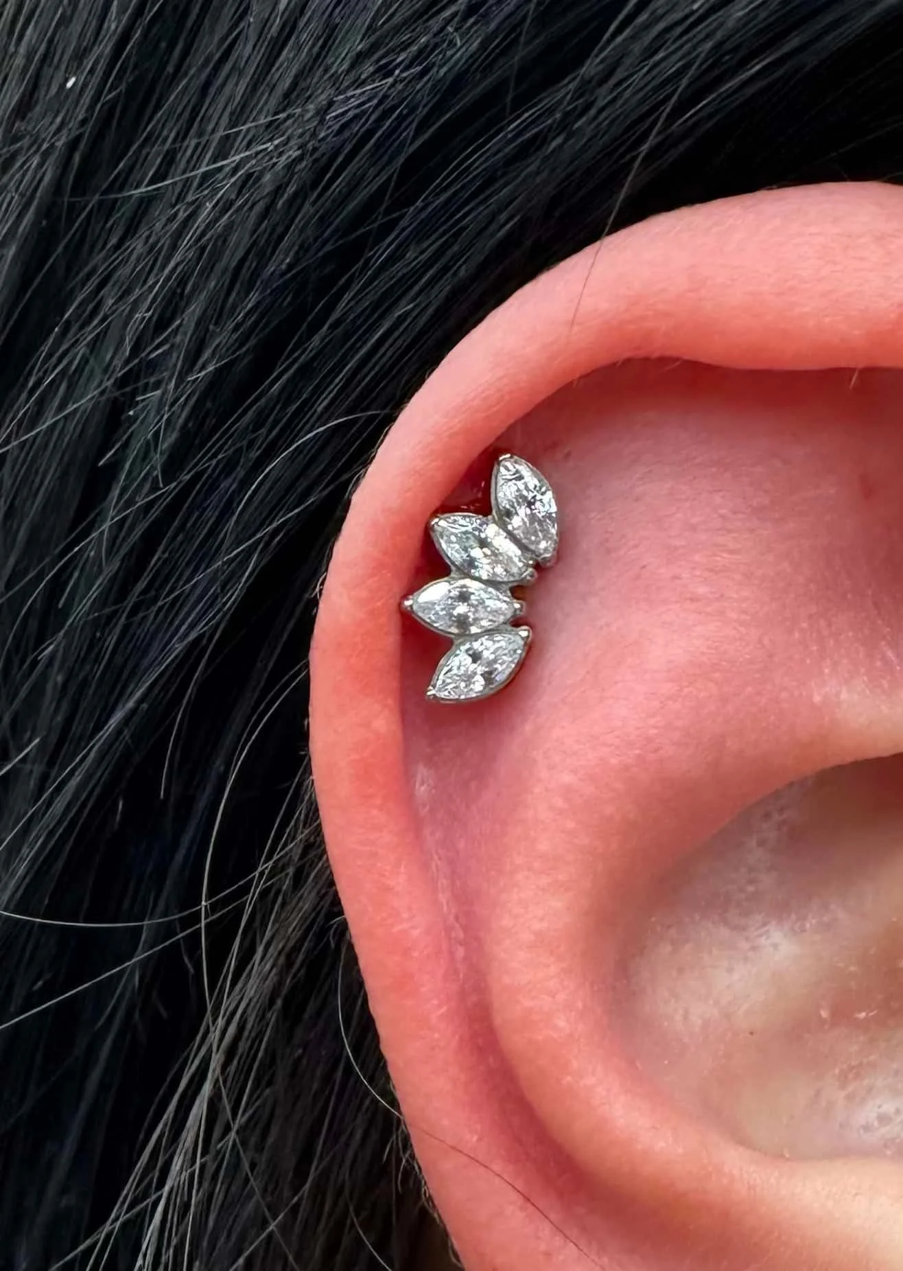 Professional cartilage piercing at Boys Don't Cry